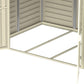 Duramax 8' x 8' DuraMate Shed with Foundation Kit 00384 interior view of foundation kit